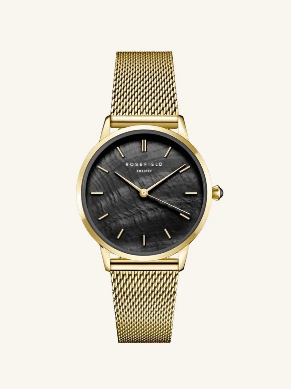 Rosefield Pearl Edit Gold Mesh Watch Strap - Picture 2 of 6